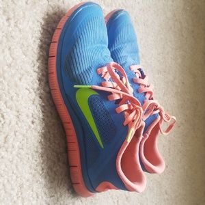 Neon Pastel Nike Free Running Shoes